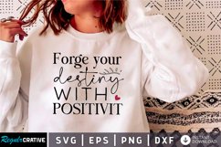 Forge Your Destiny With Positivity SVG, Sleeve SVG Design Product Image 3