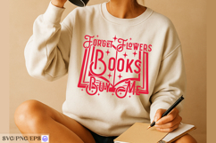 Forget Flowers Buy Me Books Valentine SVG PNG Product Image 3
