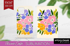 Forget Me Not Modern Floral Phone Case PNG Sping Flower Case Product Image 1