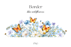Forget-me-not and butterfly border