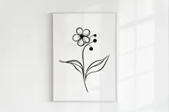 Minimalist Floral Line Art Clipart SVG | PNG | EPS Product Image 4