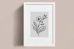 Minimalist Floral Line Art Clipart SVG | PNG | EPS Product Image 3