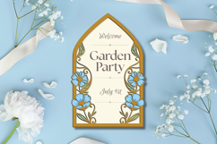Forget Me Not Stained glass - 4 SVG layers Product Image 1