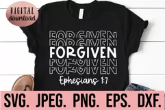 Christian Quote SVG - Forgiven Bible Verse - Inspirational Product Image 1