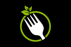Fork leaf organic logo design. Healthy food icon template. Product Image 1