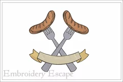 Oktoberfest embroidery design, Sausage embroidery file Product Image 1