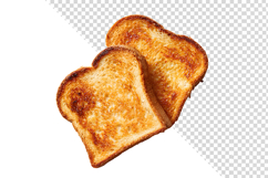 Top View of Two Golden Brown Toast Slices Product Image 1