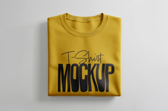 Folded Crewneck Tshirt Mockup on White Background Product Image 1