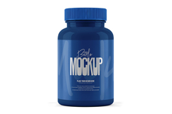 Plastic Supplement Bottle Mockup Product Image 1
