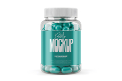 Supplement Pill Bottle Mockup Product Image 1