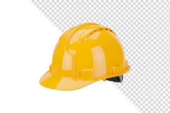 Yellow Vented Construction Safety Helmet with Air Slots Product Image 1