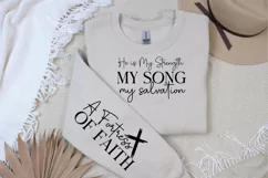 He Is My Strength My Song Sleeve SVG, Christian SVG Design Product Image 3