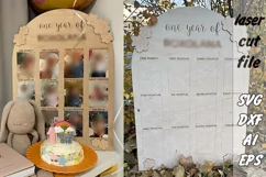 Photo Frame|One Year|Baby|New Born| SVG| Laser CUT Product Image 1