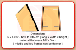 Laser cut Photo stand holder SVG vector template Product Image 2