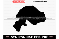 Found Lake Wisconsin Map Silhouette SVG PNG DXF EPS PDF Product Image 1