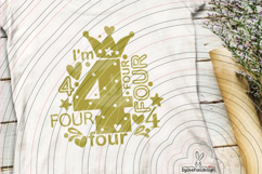 I'm four Cutting file SVG DXF Product Image 2