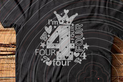 I'm four Cutting file SVG DXF Product Image 3