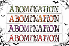 Abomination - Scary Halloween Color Font Product Image 1