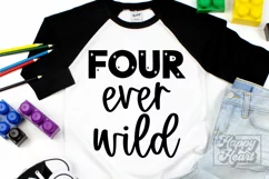 Four Ever Wild 4th Birthday Girl SVG - Four 4 Birthday Girl Product Image 2