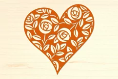 Four Floral Hearts SVG paper cut, laser cut files Product Image 4