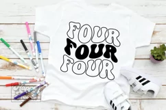 Four SVG - 4th Birthday Retro - Fourth Birthday Shirt PNG Product Image 2