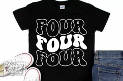 Four SVG - 4th Birthday Retro - Fourth Birthday Shirt PNG Product Image 5