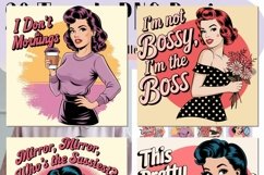 20x Retro Mom Quotes PNG Bundle Funny Vintage Sayings, Mom Product Image 3