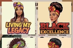 20x Black Woman PNG Bundle, African American PNG, Melanin Product Image 11