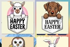 20x Easter Quotes PNG Bundle Easter Sayings, Spring Designs Product Image 3