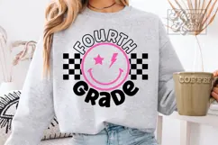 Retro 4th Grade SVG - Back To School PNG - Fourth Grade Era Product Image 1