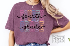 4th Grade SVG - Retro Back School - Hello Fourth Grade PNG Product Image 1