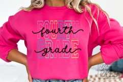 4th Grade SVG - Retro Back School - Hello Fourth Grade PNG Product Image 3