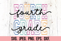 4th Grade SVG - Retro Back School - Hello Fourth Grade PNG Product Image 5