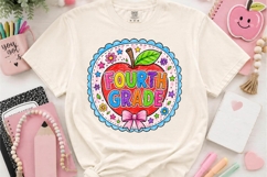 Fourth Grade Teacher PNG Back To School Apple Product Image 2