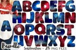 Fourth of July Alphabet Design for sublimation crafts