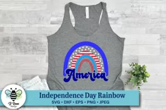 Fourth of July Rainbow SVG |Patriotic Rainbow SVG Product Image 1