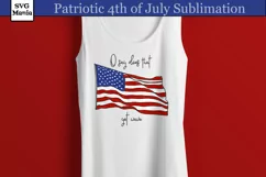 Patriotic Fourth of July Sublimation, Flag Sublimation PNG Product Image 1
