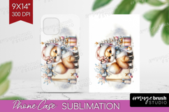 Fox Pastel Christmas Phone Case PNG Coquette Xmas Case PNG Product Image 1