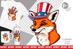 Fox Patriotic Clipart Product Image 1