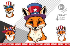 Fox Patriotic Clipart Product Image 1