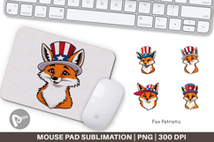 Mouse Pad Fox Patriotic Product Image 1