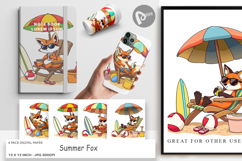 Digital Paper Summer Fox Product Image 1