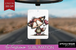 Fox Valentine Air Freshener PNG Whimsical Animal PNG Product Image 1