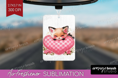 Fox Valentine Air Freshener PNG Cute Valentines Day PNG Product Image 1