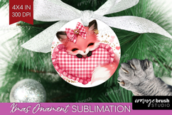 Fox Valentine Ornament PNG Cute Valentines Day PNG Product Image 1
