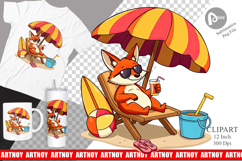 Summer Fox Clipart Product Image 1