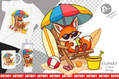 Summer Fox Clipart Product Image 1