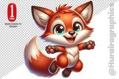 Cute Fox Clipart - PNG File Product Image 1