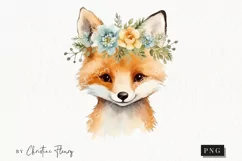 Watercolor Fox Clipart | Watercolor Animal PNG Product Image 1