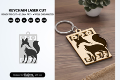 Cute Fox Keychain SVG | Floral Animal Laser Cut File Product Image 2